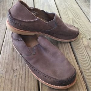 Olukai Brown Leather Slip On Loafer